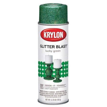 Glitter Blast Lucky Green Spray Paint 5.75 Oz